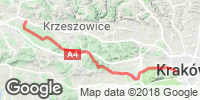 Track GPS Rajd rowerowy Kraków - Trzebinia